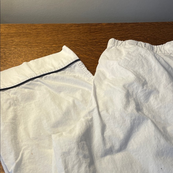 J. Crew Ivory Sleepwear with Navy Piping - Picture 6 of 7